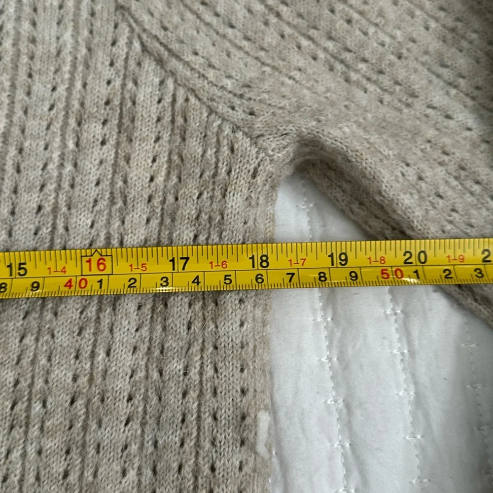 REVOLVE Joie Pearl Button V Neck Cardigan Cottagecore Romantic Minimalist Sz M - Picture 4 of 7